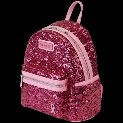 Breast Cancer Research Foundation Exclusive Pink Ribbon Sequin Mini Backpack Cheap