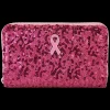 Breast Cancer Research Foundation Exclusive Pink Ribbon Sequin Zip Around Wallet Best Sale