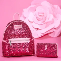 Breast Cancer Research Foundation Exclusive Pink Ribbon Sequin Zip Around Wallet Best Sale