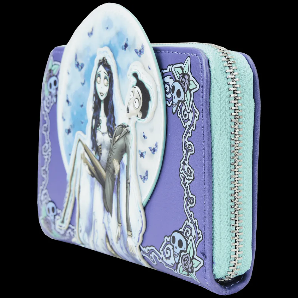 Corpse Bride Moon Zip Around Wallet New