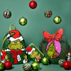 Dr. Seuss ' How The Grinch Stole Christmas! Wreath Lenticular Crossbody Bag Cheap