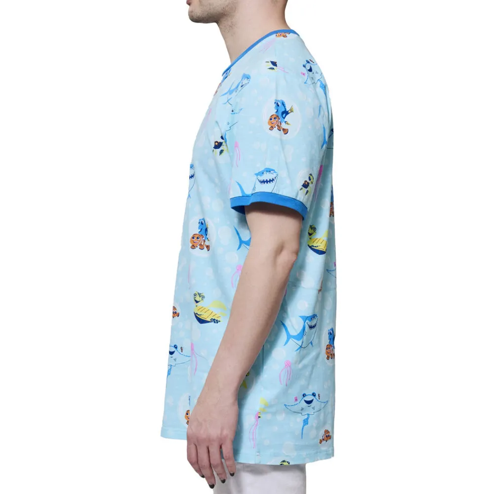 Pixar Finding Nemo 20Th Anniversary Bubbles Unisex Ringer Tee Fashion