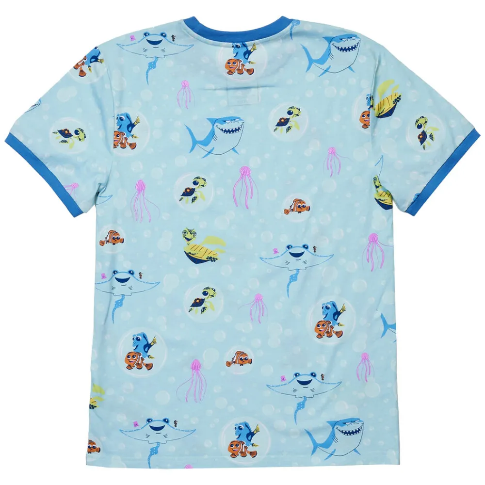 Pixar Finding Nemo 20Th Anniversary Bubbles Unisex Ringer Tee Fashion