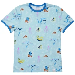Pixar Finding Nemo 20Th Anniversary Bubbles Unisex Ringer Tee Fashion