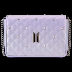 BTS Funko Pop! By Loungefly Logo Iridescent Purple Crossbody Bag Flash Sale