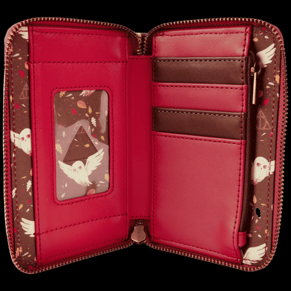 Harry Potter Hogwarts Fall Leaves Zip Around Wallet Shop