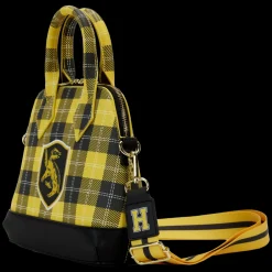 Harry Potter Hufflepuff Patch Varsity Plaid Crossbody Bag Flash Sale