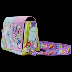 Lisa Frank Holographic Glitter Color Block Crossbody Bag Cheap