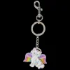 Lisa Frank Holographic Glitter Angel Kitty Moving Keychain New