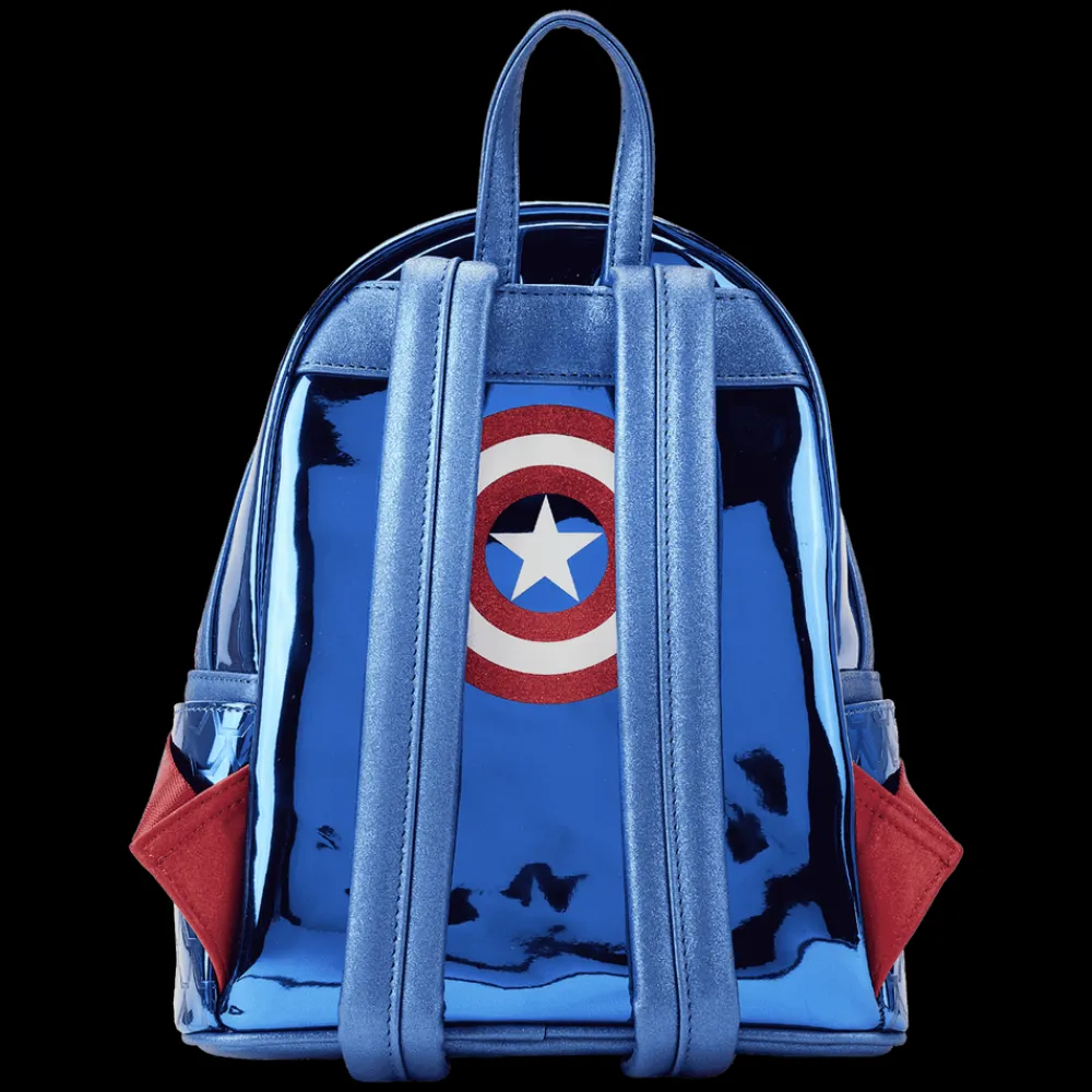 Marvel Metallic Captain America Cosplay Mini Backpack Online