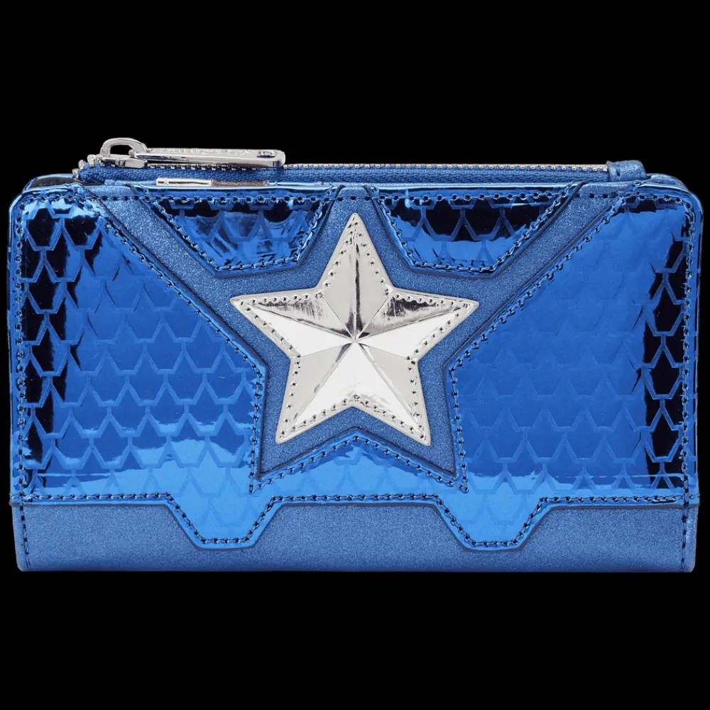 Marvel Metallic Captain America Cosplay Flap Wallet Online