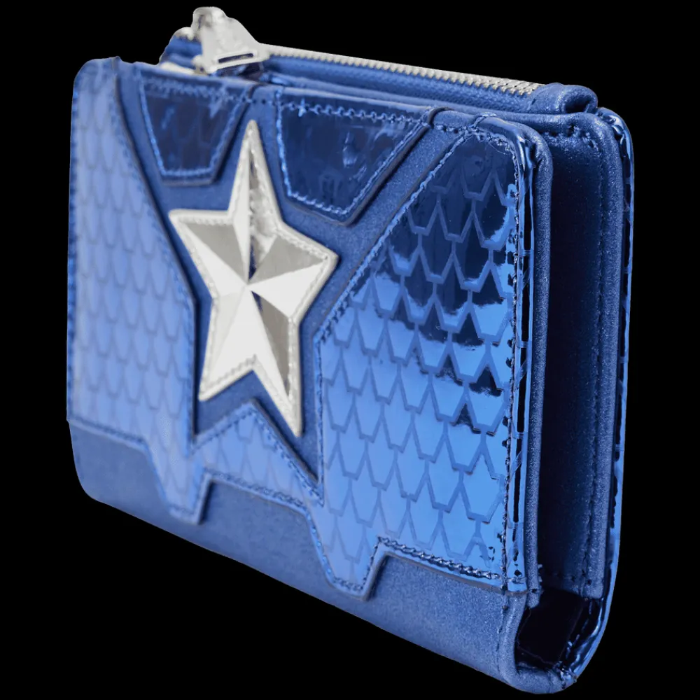 Marvel Metallic Captain America Cosplay Flap Wallet Online