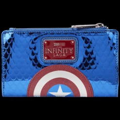 Marvel Metallic Captain America Cosplay Flap Wallet Online