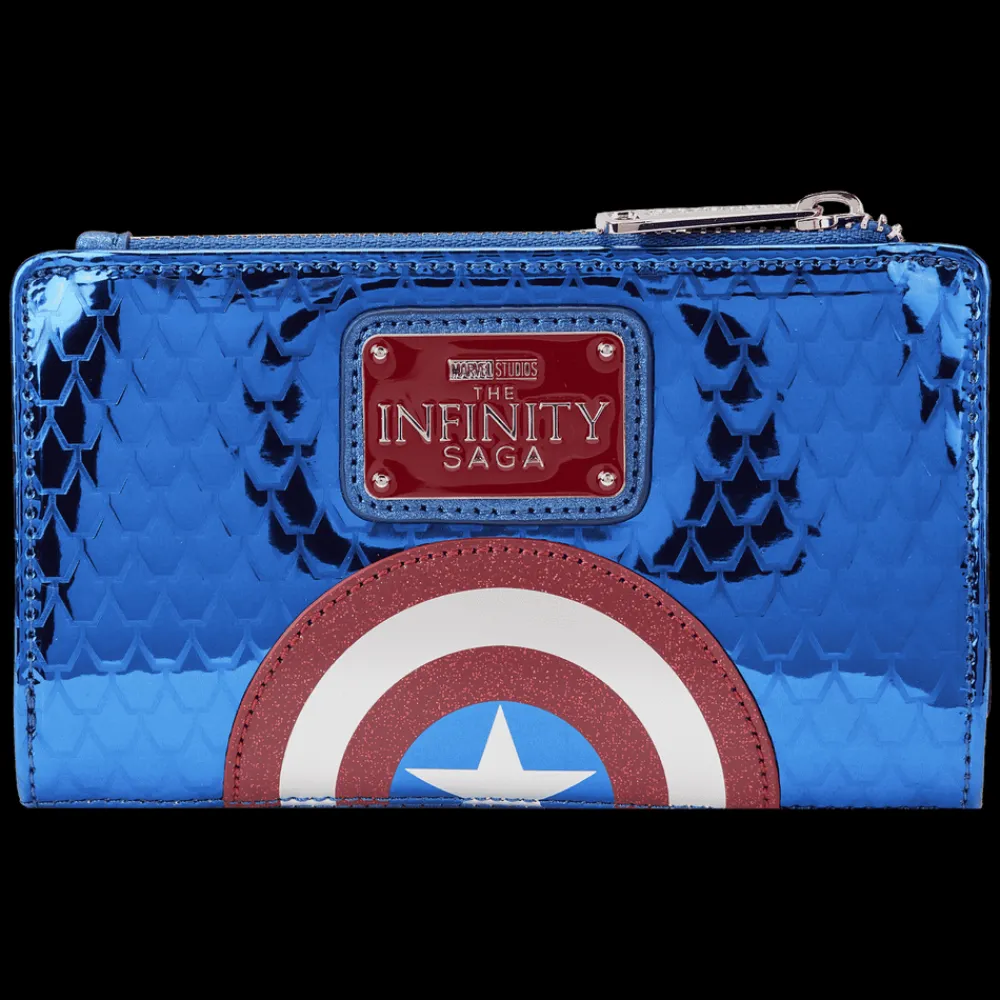 Marvel Metallic Captain America Cosplay Flap Wallet Online