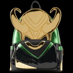 Marvel Metallic Loki Cosplay Mini Backpack Hot
