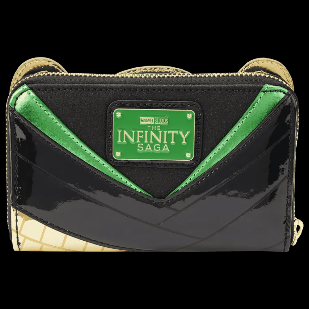 Marvel Metallic Loki Cosplay Zip Around Wallet Outlet