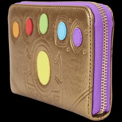 Marvel Metallic Thanos Gauntlet Zip Around Wallet Fashion