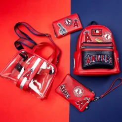 MLB La Angels Patches Zip Around Wallet Fashion