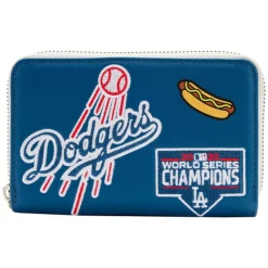 MLB La Dodgers Patches Zip Around Wallet Fashion