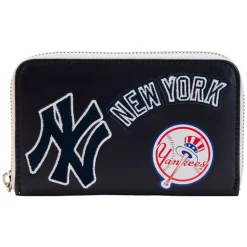MLB Ny Yankees Patches Zip Around Wallet Fashion
