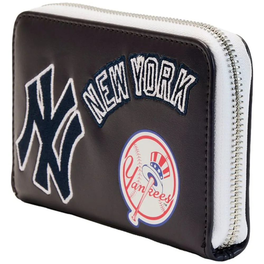 MLB Ny Yankees Patches Zip Around Wallet Fashion