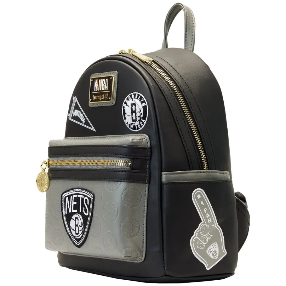 NBA Brooklyn Nets Patch Icons Mini Backpack Cheap