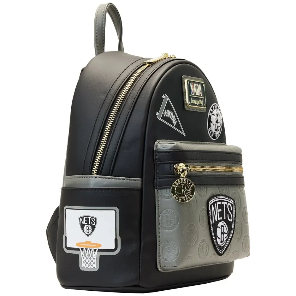 NBA Brooklyn Nets Patch Icons Mini Backpack Cheap
