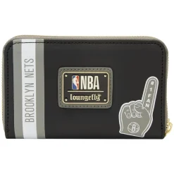 NBA Brooklyn Nets Patch Icons Zip Around Wallet New