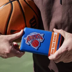 NBA New York Knicks Patch Icons Zip Around Wallet Fashion