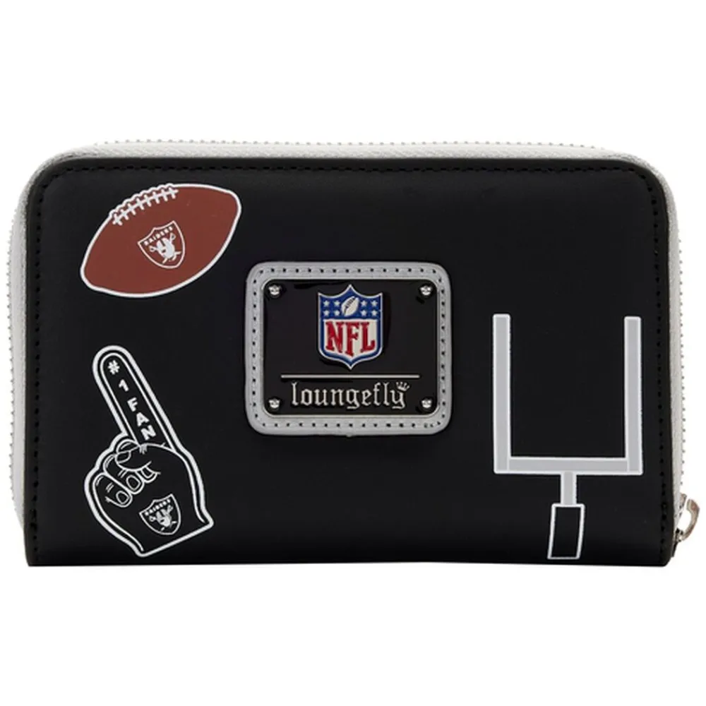 NFL Las Vegas Raiders Patches Zip Around Wallet Cheap