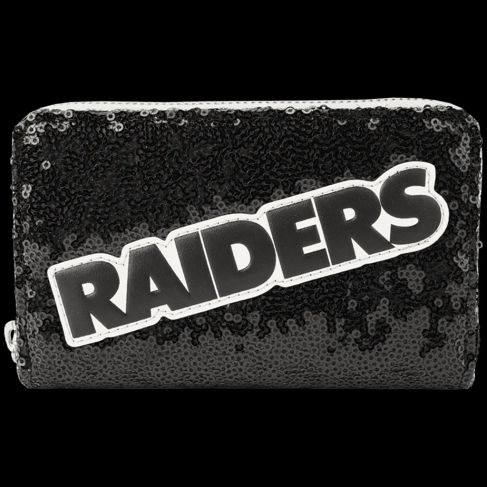 NFL Las Vegas Raiders Sequin Zip Around Wallet Cheap