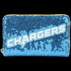 NFL Los Angeles Chargers Sequin Zip Around Wallet Cheap