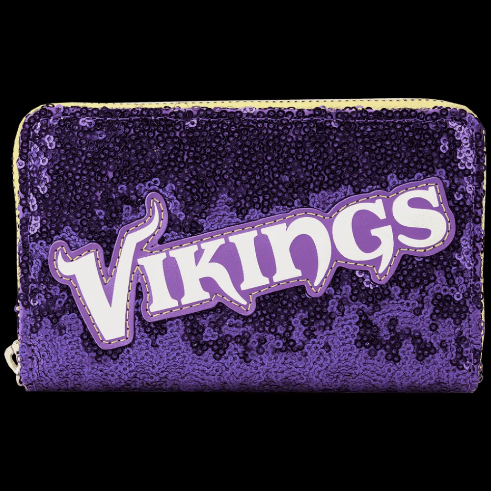 NFL Minnesota Vikings Sequin Zip Around Wallet Sale