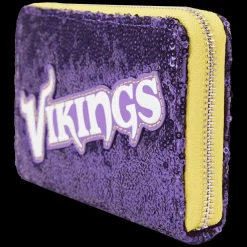 NFL Minnesota Vikings Sequin Zip Around Wallet Sale