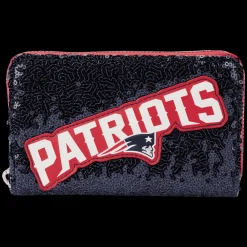 NFL New England Patriots Sequin Zip Around Wallet Best Sale