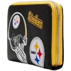 NFL Pittsburgh Steelers Patches Zip Around Wallet Flash Sale