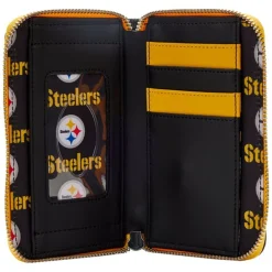 NFL Pittsburgh Steelers Patches Zip Around Wallet Flash Sale