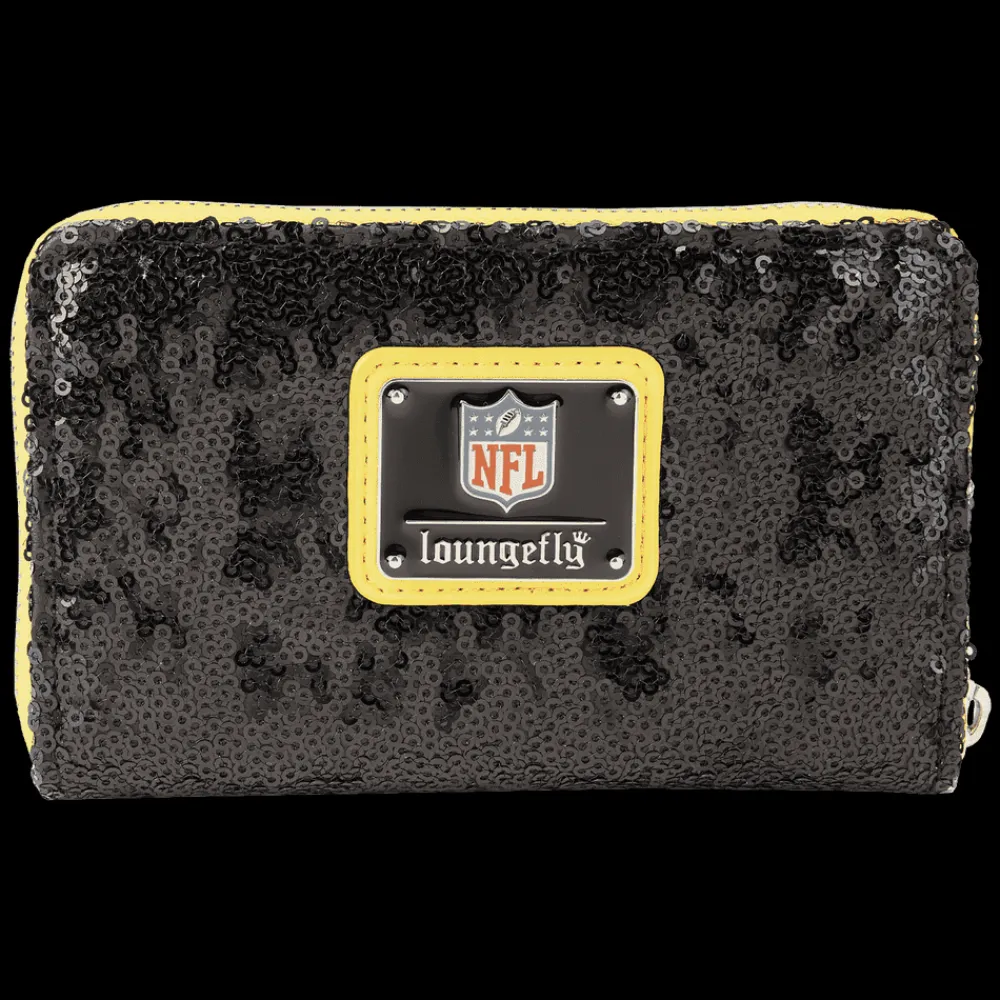 NFL Pittsburgh Steelers Sequin Zip Around Wallet Cheap