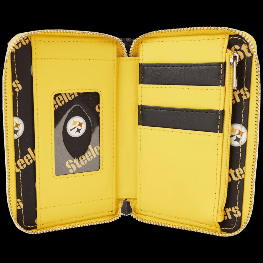 NFL Pittsburgh Steelers Sequin Zip Around Wallet Cheap