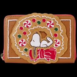 Peanuts Snoopy Gingerbread Wreath Scented Zip Around Wallet Shop
