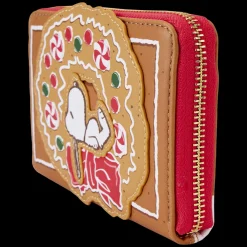 Peanuts Snoopy Gingerbread Wreath Scented Zip Around Wallet Shop