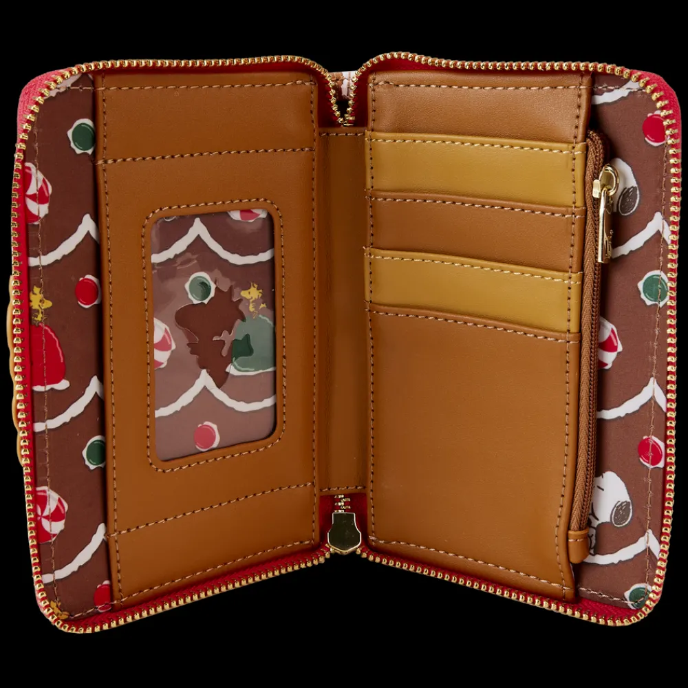 Peanuts Snoopy Gingerbread Wreath Scented Zip Around Wallet Shop