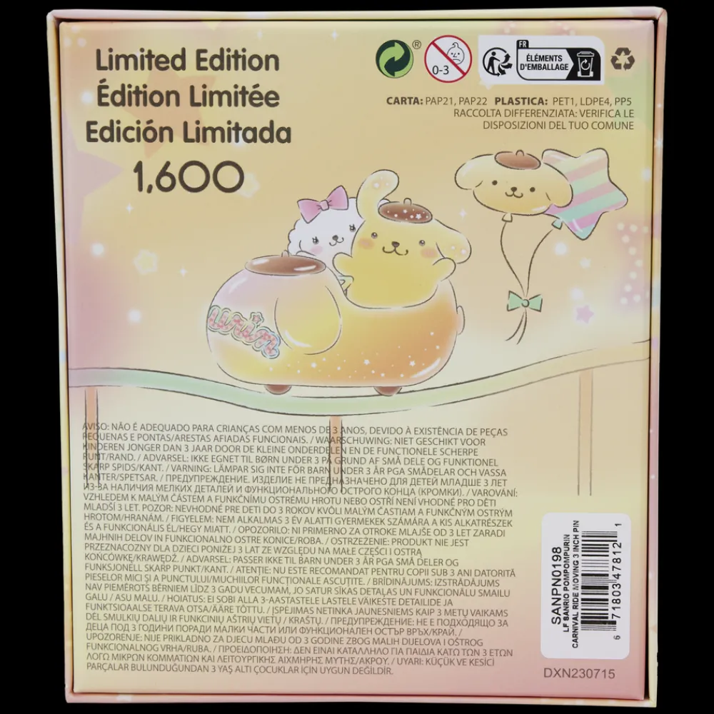 Sanrio Pompompurin Carnival 3" Collector Box Sliding Pin Discount