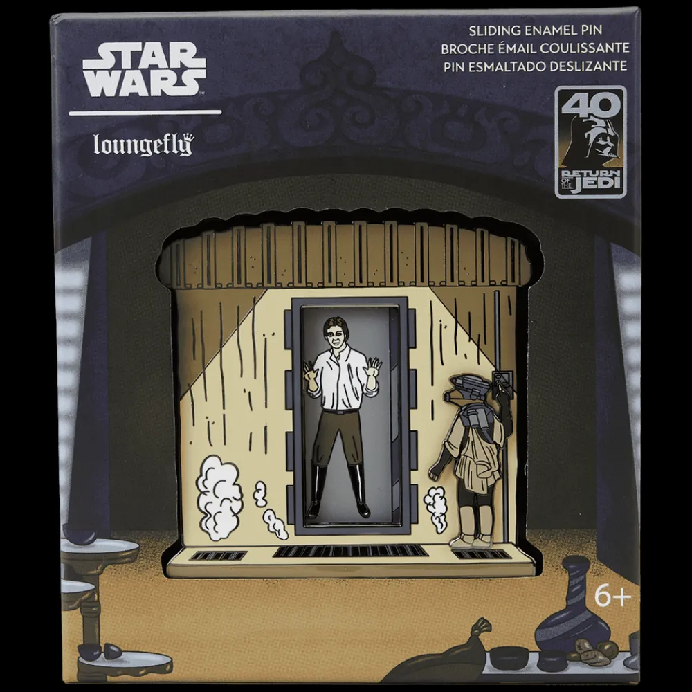 Star Wars : Return Of The Jedi 40Th Anniversary Han Solo In Carbonite Sliding Pin New