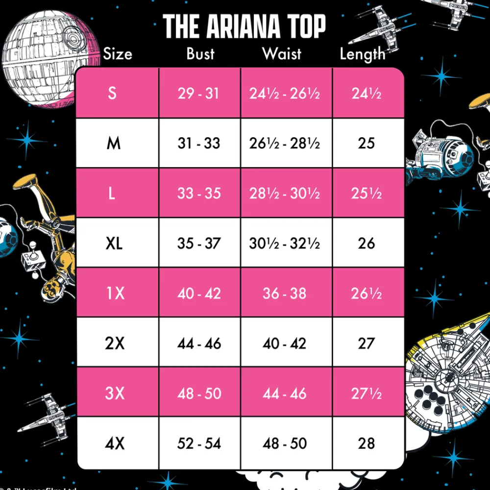 Star Wars Stitch Shoppe Space Logo Ariana Top Cheap