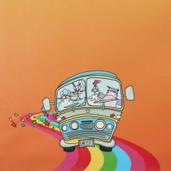 The Beatles Magical Mystery Tour Bus Lenticular Mini Backpack Best